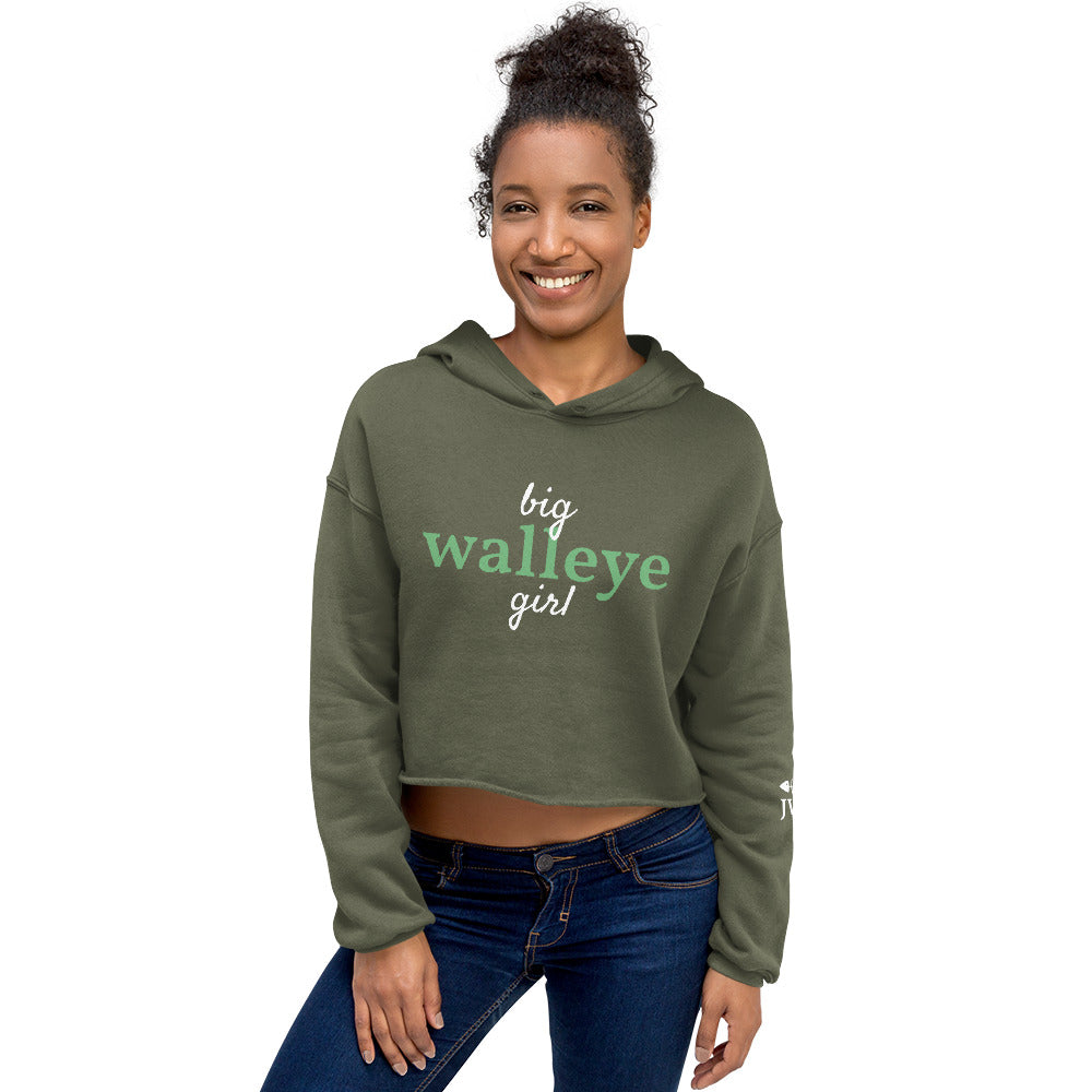 Women’s Big Fish Girl™ Hoodie Crop With Fishbone Skeleton Sleeve Detail