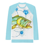 Small Mouth Bass Men's Fishing Rash Guard