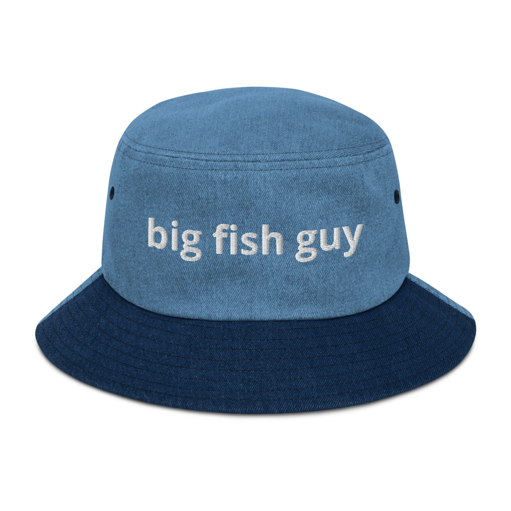Big Fish Guy Original Denim Bucket Hat Black Denim