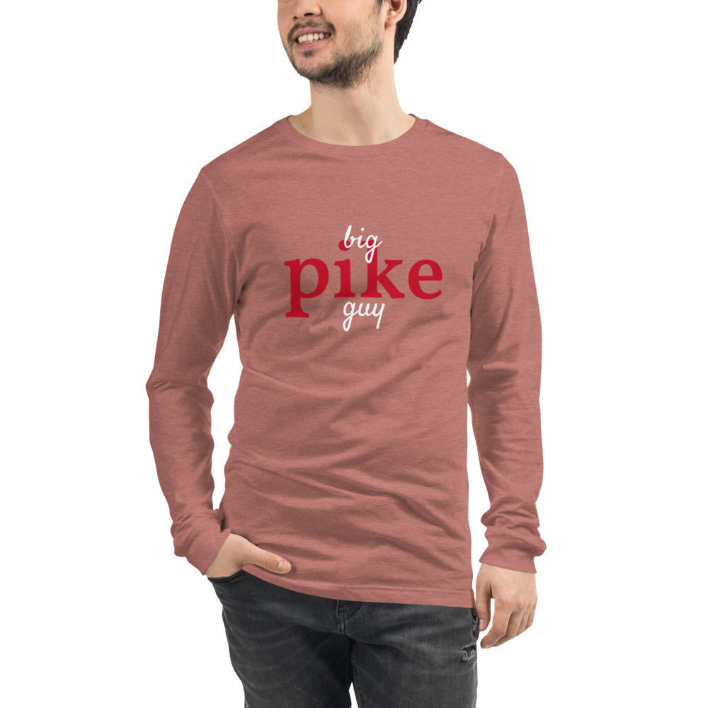 Men's Big Pike Guy Long Sleeve T-Shirt Heather Mauve / XS