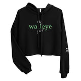 Women’s Big Walleye (Pickerel) Girl™ Hoodie Crop With Fishbone Skeleton Sleeve Detail