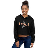 Women’s Big Trout Girl™  Hoodie Crop With Fishbone Skeleton Sleeve Detail