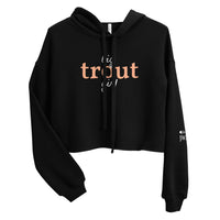 Women’s Big Trout Girl™  Hoodie Crop With Fishbone Skeleton Sleeve Detail