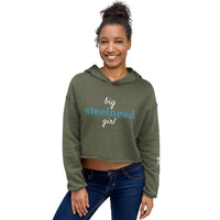 Women’s Big Steelhead Girl™  Hoodie Crop With Fishbone Skeleton Sleeve Detail