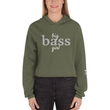 Women’s Big Bass Girl™  Hoodie Crop With Fishbone Skeleton Sleeve Detail