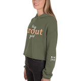 Women’s Big Trout Girl™  Hoodie Crop With Fishbone Skeleton Sleeve Detail