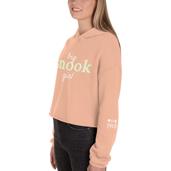 Women’s Big Snook Girl™  Hoodie Crop With Fishbone Skeleton Sleeve Detail