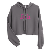 Women’s Big Fish Girl™  Hoodie Crop With Fishbone Skeleton Sleeve Detail