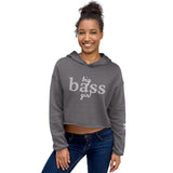 Women’s Big Bass Girl™  Hoodie Crop With Fishbone Skeleton Sleeve Detail