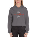 Women’s Big Striped Bass Girl™ Hoodie Crop With Fishbone Skeleton Sleeve Detail